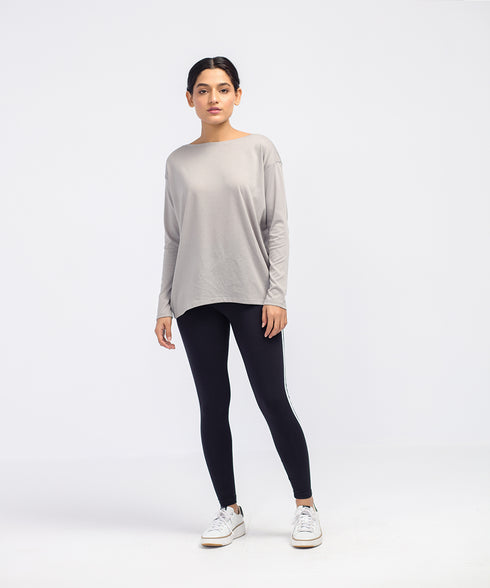 Women's Boat Neck Long Sleeve Tee